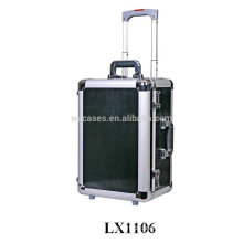 Black strong&portable aluminum travel luggage wholesale from China factory